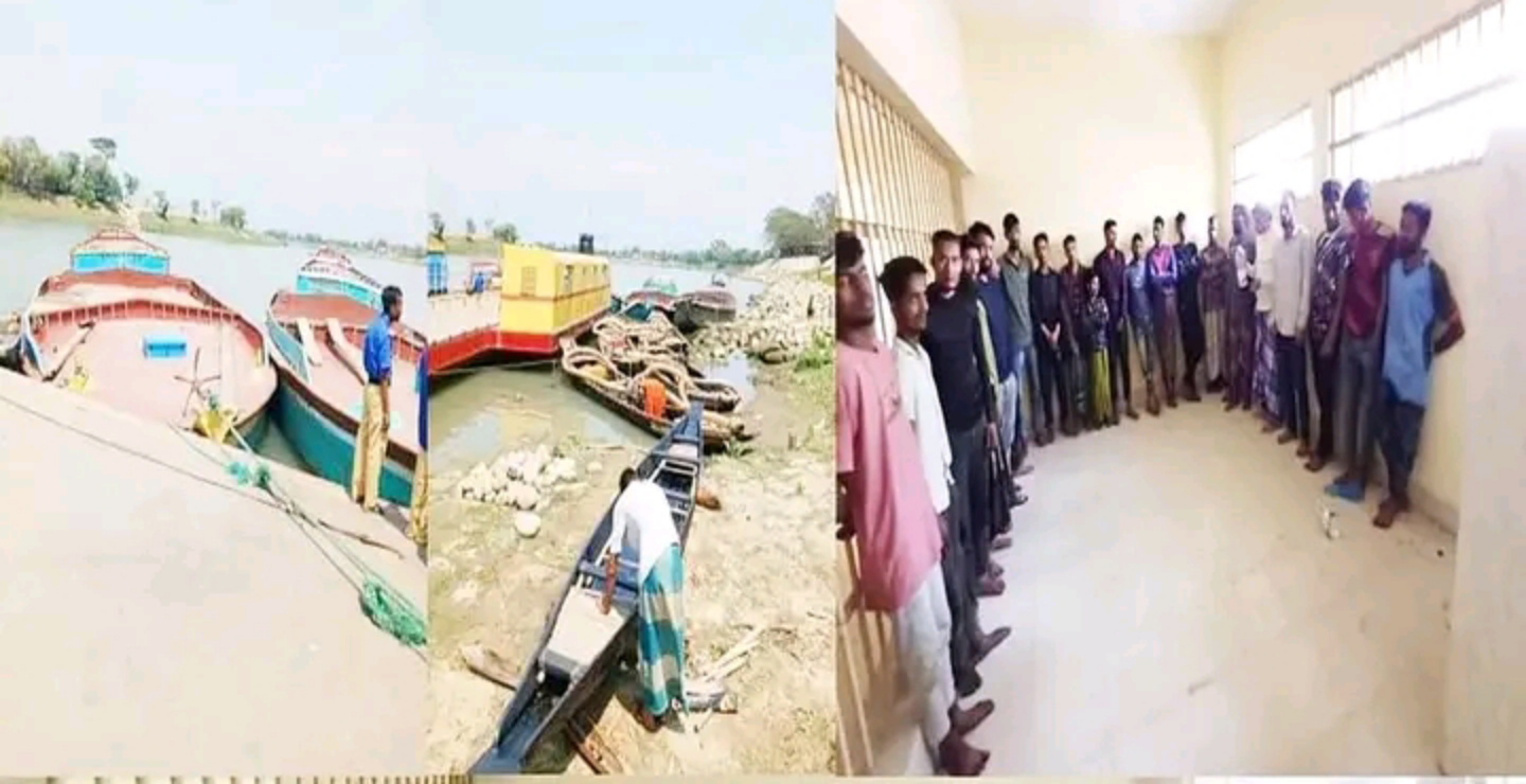 সুনামগঞ্জে বালু উত্তোলনকালে যৌথ বাহিনীর অভিযানে ২৩ জন গ্রেপ্তার