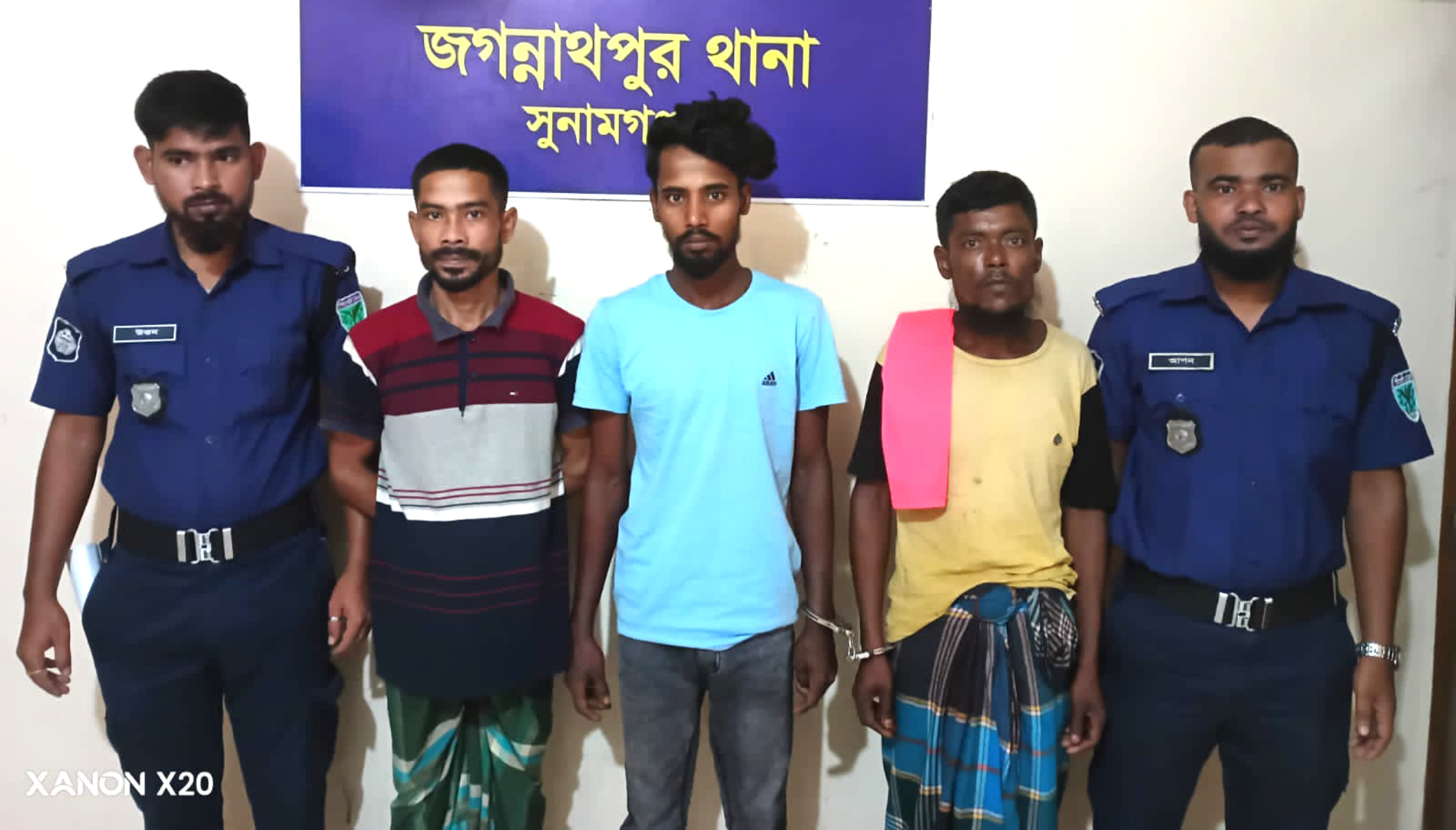 জগন্নাথপুরে পলাতক আসামী সহ ৩ জন গ্রেপ্তার