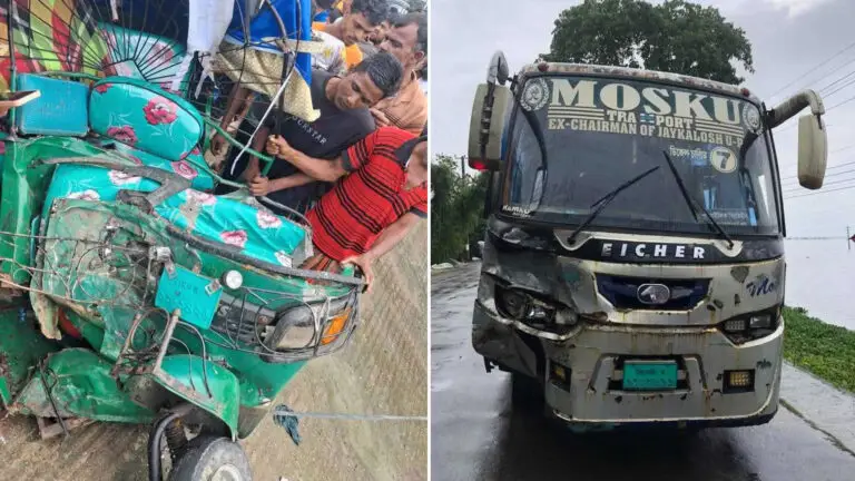 সুনামগঞ্জে বাস-সিএনজির সংঘর্ষে ৩ জন নিহত ও ২জন আহত
