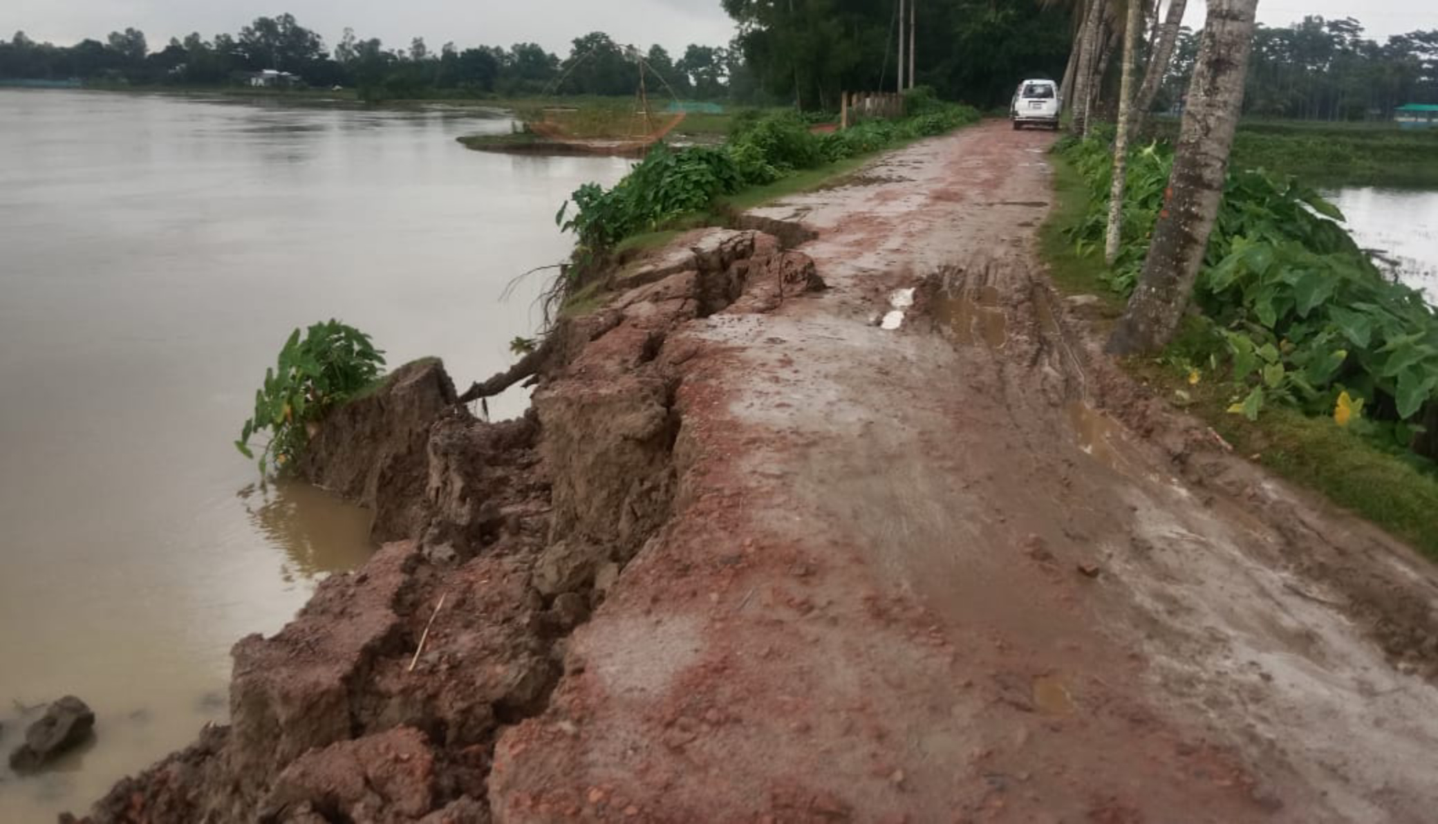 জগন্নাথপুরে কুশিয়ারা নদী গর্ভে বিলীন হচ্ছে ঘরবাড়ি-ফসলি জমি