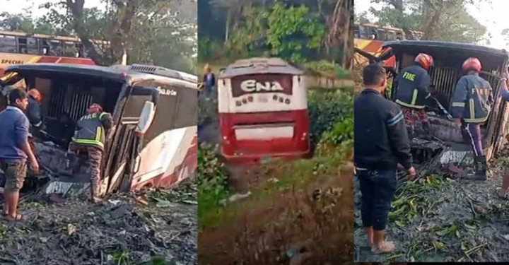 সুনামগঞ্জে বাস–পিকআপ মুখোমুখি সংঘর্ষে নিহত ১ ও আহত ৮