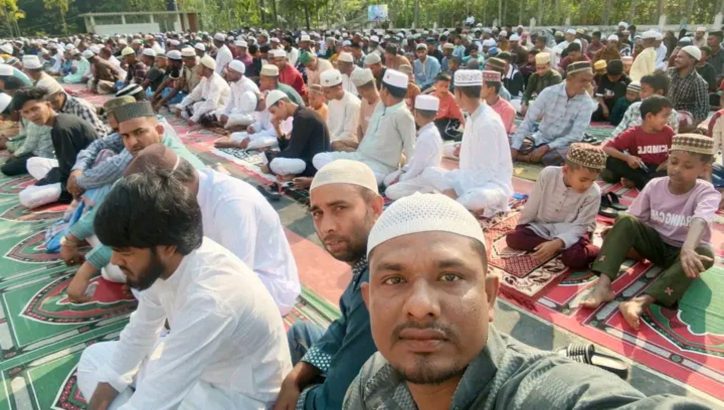 জগন্নাথপুরে শান্তিপূর্ণ পরিবেশে ঈদুল ফিতরের জামাত অনুষ্ঠিত