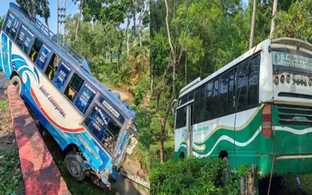 সিলেটে দুটি বাসের মুখো-মুখী সংঘর্ষে ৯জন আহত