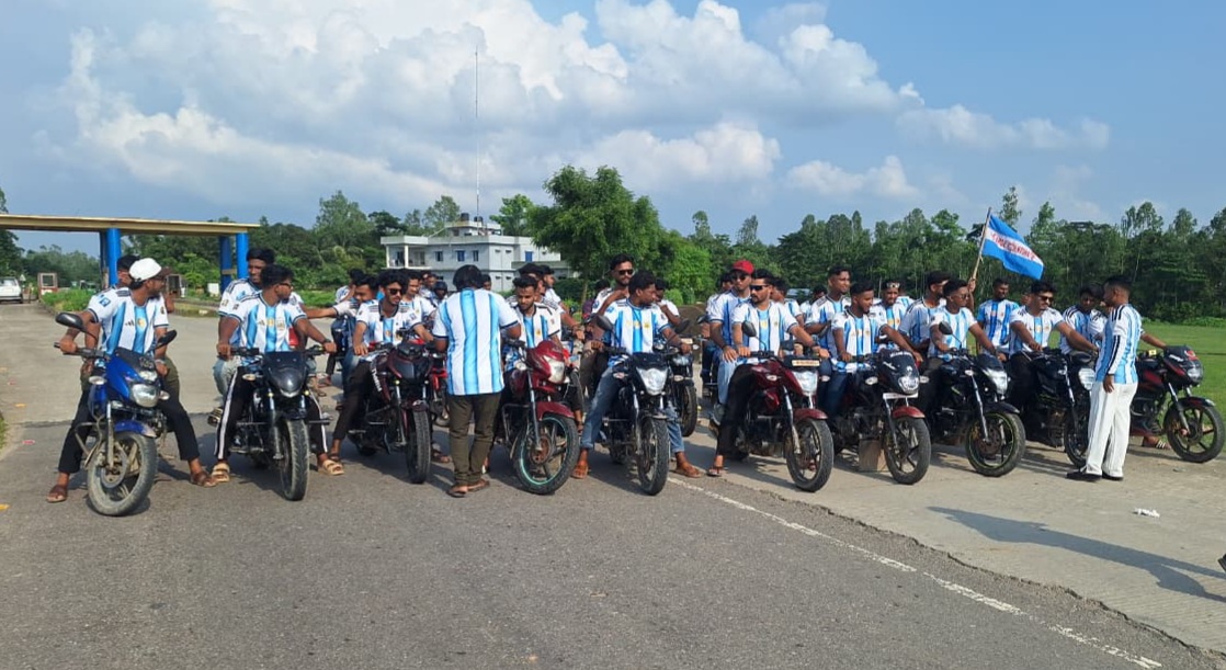 জগন্নাথপুরে আর্জেন্টিনা সমর্থকদের বিশাল শোডাউন