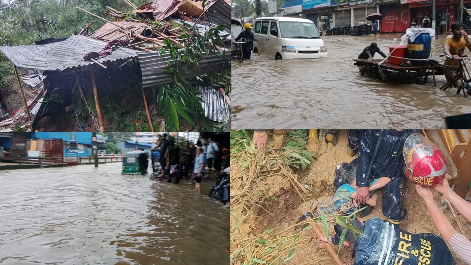 টানা বৃষ্টিতে কার্যত অচল চট্টগ্রামঃ পাহাড়ধসে ২ শিশুর মৃত্যু, চট্টগ্রামে ভূমিধসের শঙ্কা