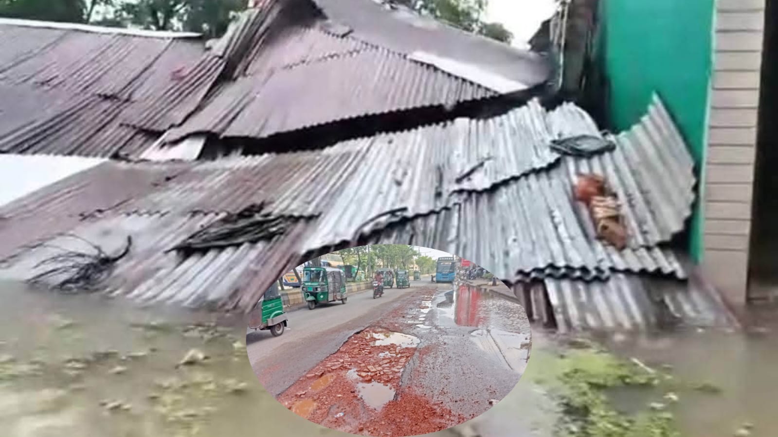 বন্যায় চট্টগ্রামে জেলায় ১৪ হাজার ঘর, ৩৭৪ শিক্ষাপ্রতিষ্ঠান এবং নগরে ১৯৬ কিলোমিটার সড়ক ক্ষতিগ্রস্ত