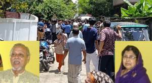 সিলেটে হত্যা কাণ্ড: ঘরের দরজা ছিল বন্ধ, নিচ দিয়ে গড়িয়ে বেরুচ্ছিল রক্ত